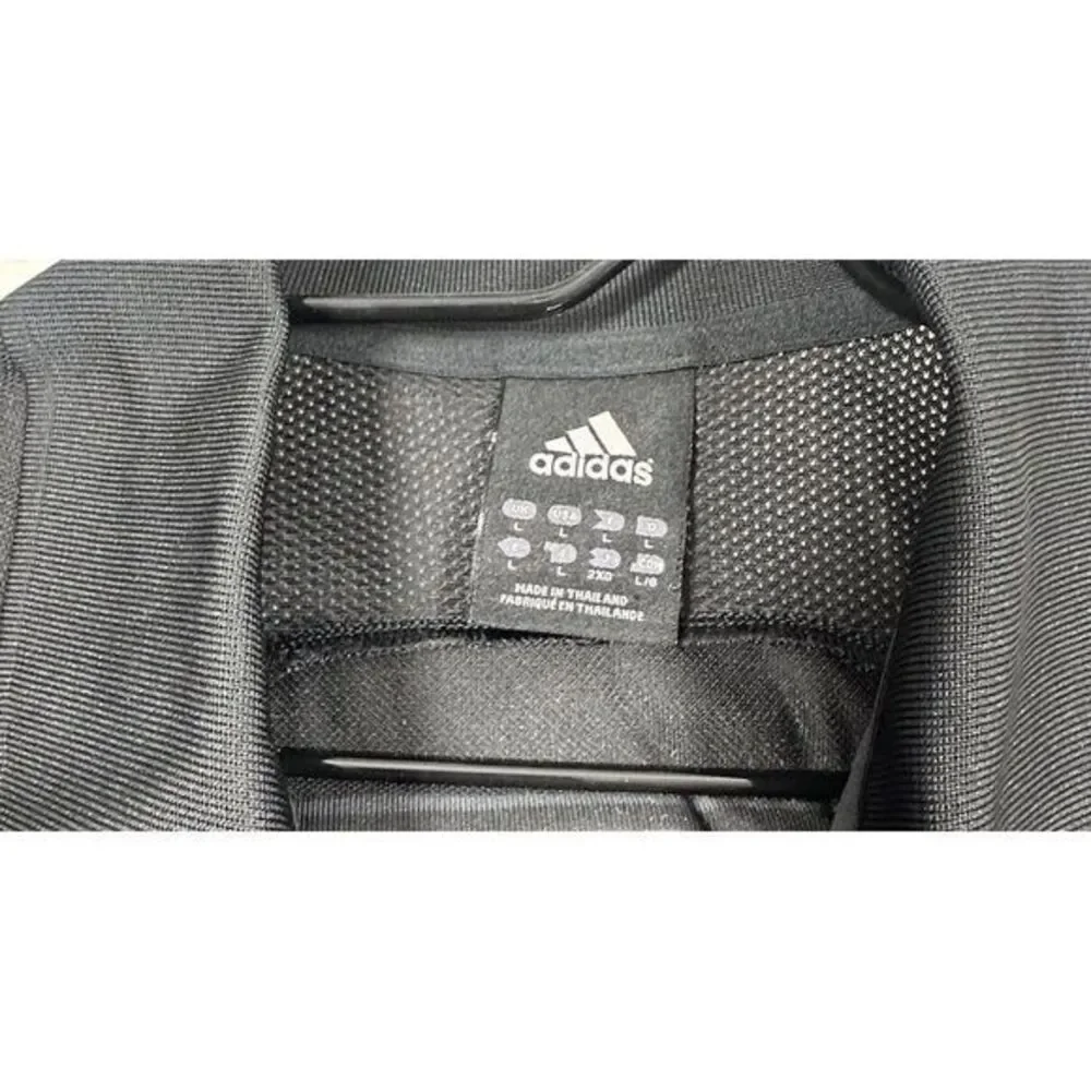 Adidas NBA All-Star Black Polo Golf‎ Collar Shirt L stipe